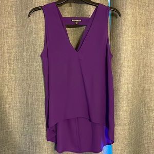 Express high low v-neck tank top